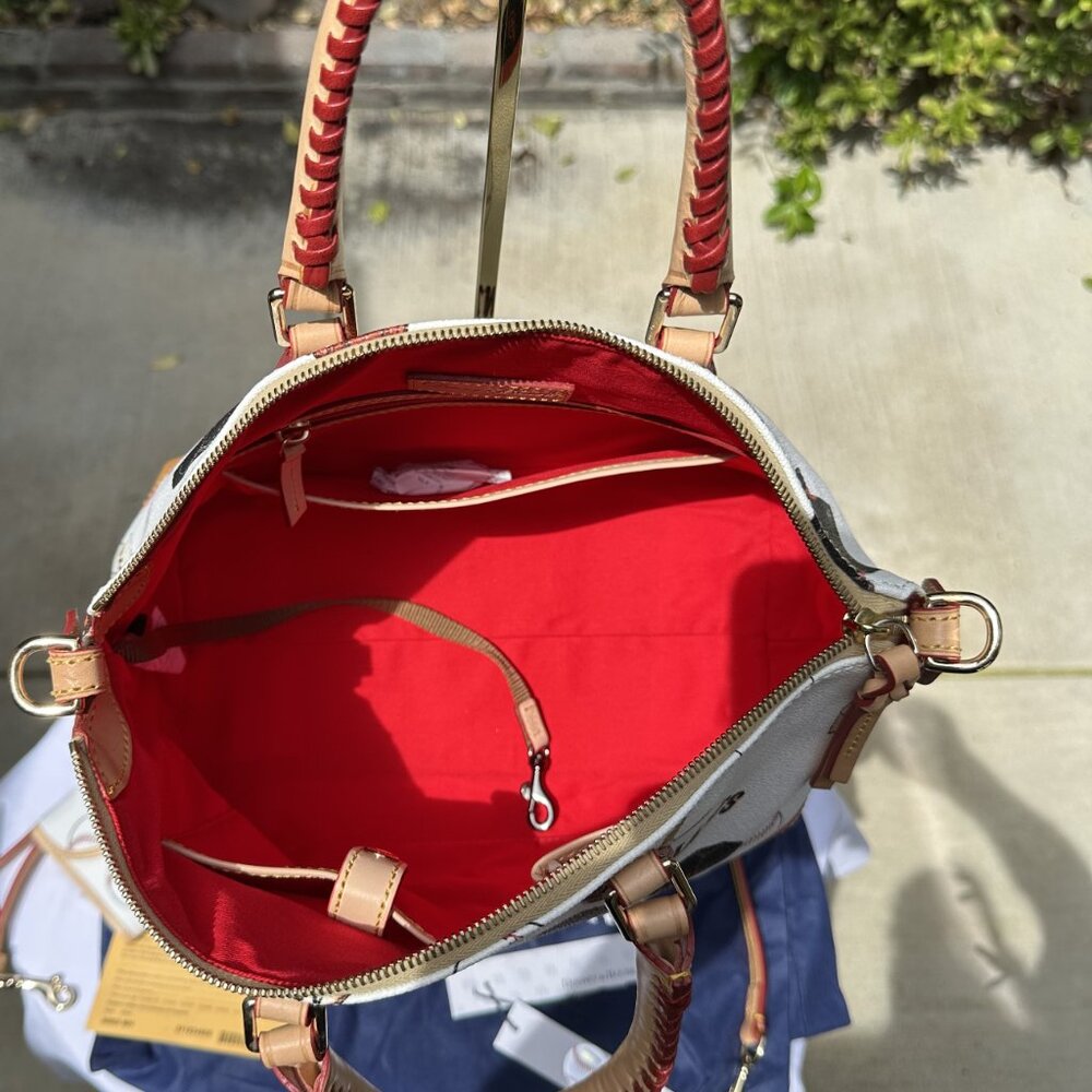 Dooney & Bourke Giants Satchel w/Wallet & Bag Charm - Picture 4 of 6